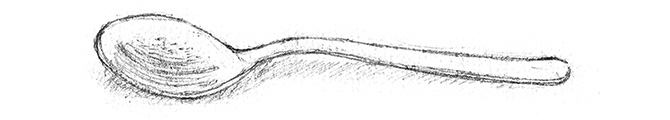 drawing of a spoon