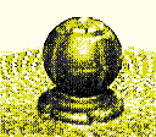 game boy photo of a japanese tea kettle lid, in black and gold