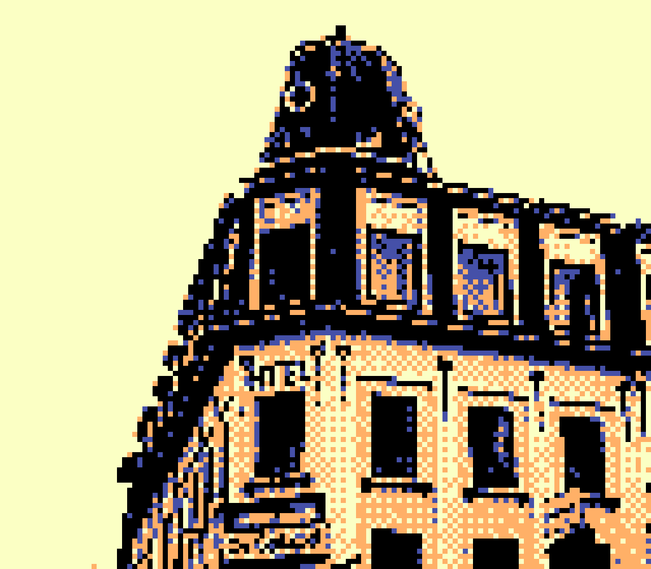 pixel photo of a hotel in Art-Deco style